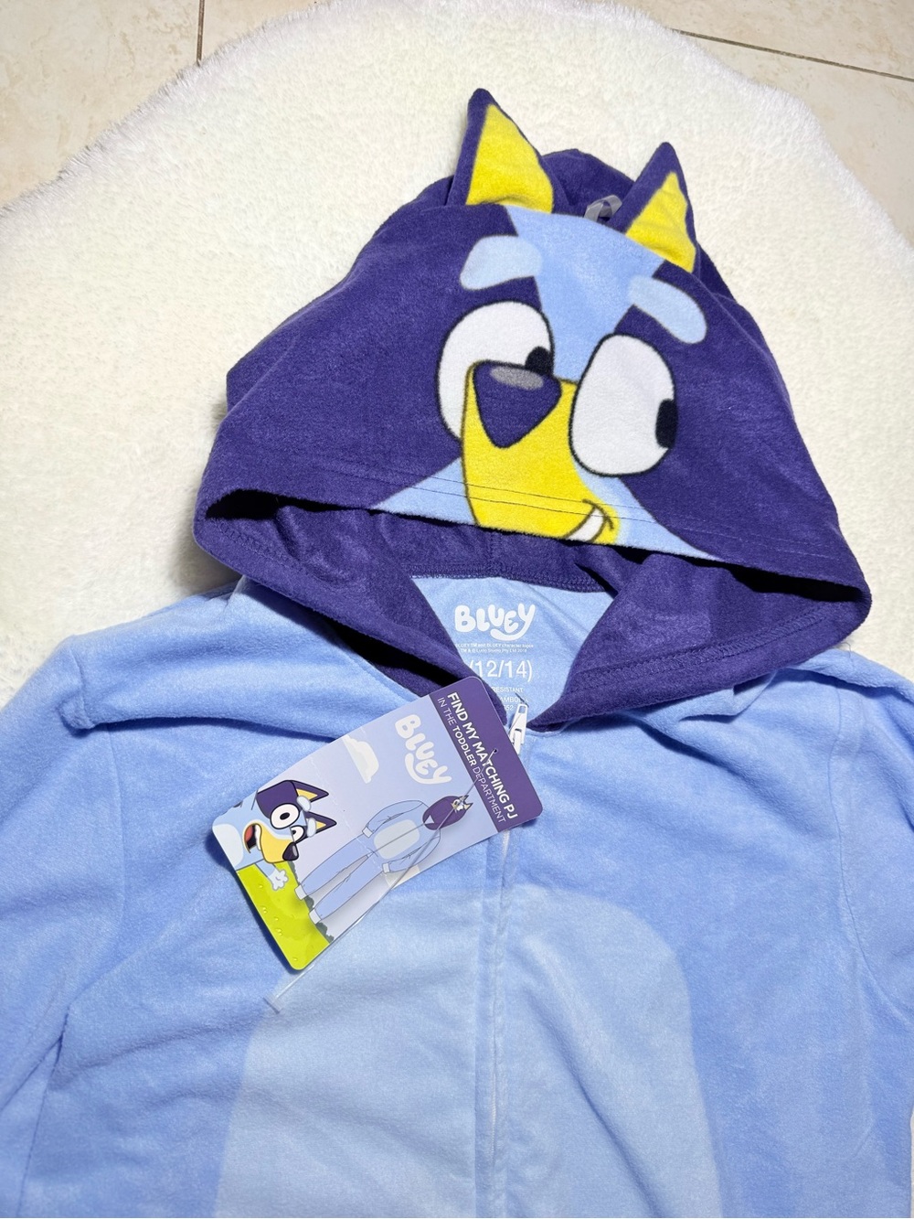 NWT- Bluey Union Suit Halloween Costume Big Kids Pajamas size L (12-14)